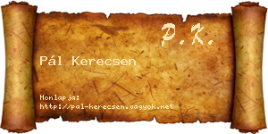 Pál Kerecsen névjegykártya